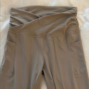 Ododos Taupe High-Waisted Leggings